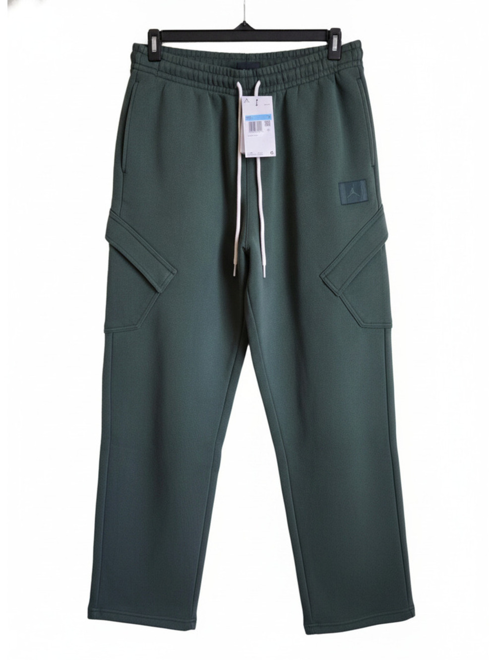 Jordan Men's Oversized Fit Cargo Sweatpants in Dark Green, Size M
